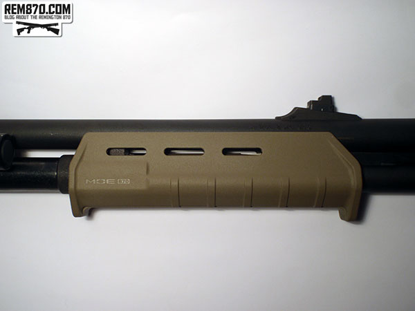 Magpul MOE Forend (in Flat Dark Earth) on Remington870 Magpul MOE Forend (in Flat Dark Earth) on Remington870