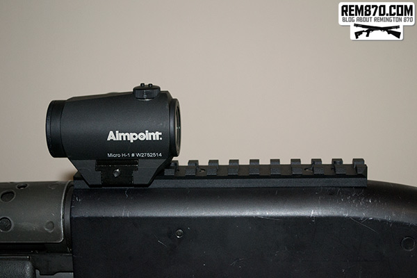 Aimpoint H1 Holographic Sight on Shotgun Aimpoint H1 Holographic Sight on Shotgun