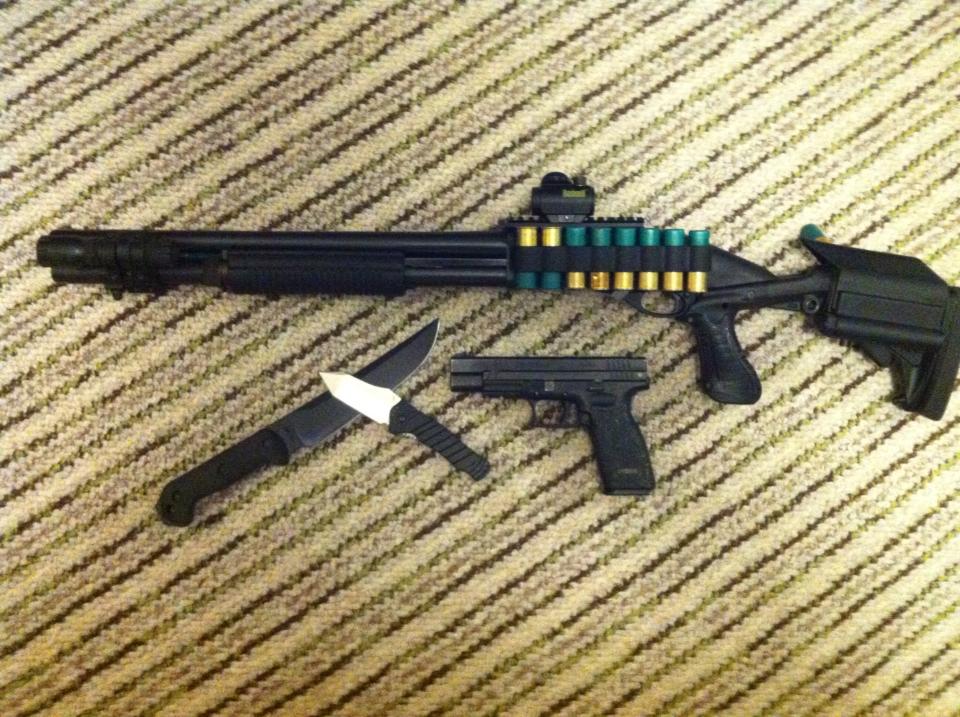 Remington 870 with Knoxx Stock and Mesa Tactical Sidesaddle Remington 870 with Knoxx Stock and Mesa Tactical Sidesaddle