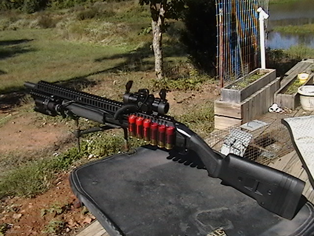 Remington 870 Wingmaster with Heatshield, Red dot, Laser, Sidesaddle Remington 870 Wingmaster with Heatshield, Red dot, Laser, Sidesaddle
