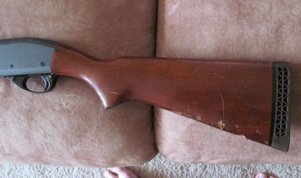 Remington 870 Stock Before Restoration