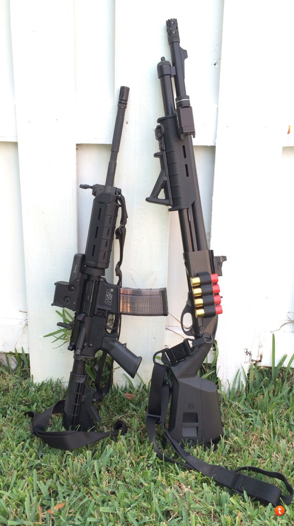 Remington 870 and AR-15
