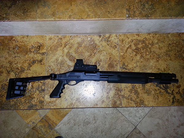 Tactical Remington 870 with Folding Stock and Holographic Sight