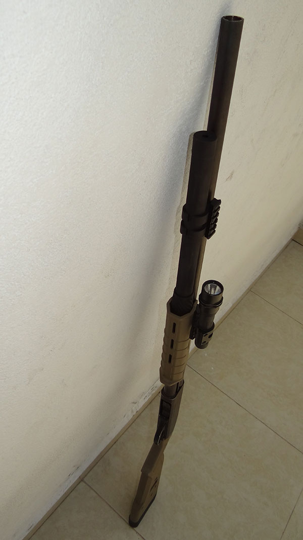 Remington 870 with Magpul Stock/Forend and Flashlight