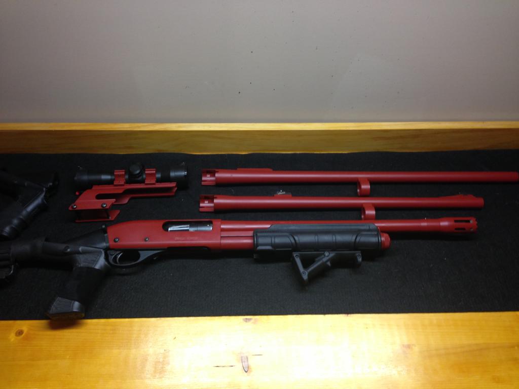 Remington 870 Painted Red