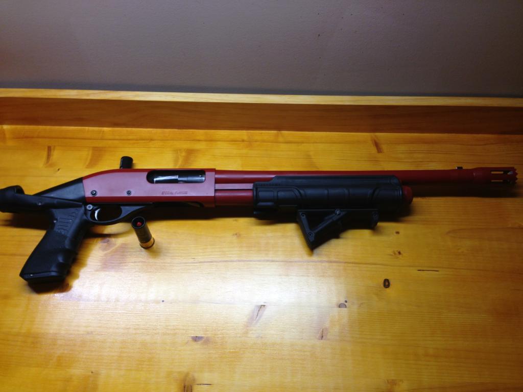 Remington 870 Painted Red