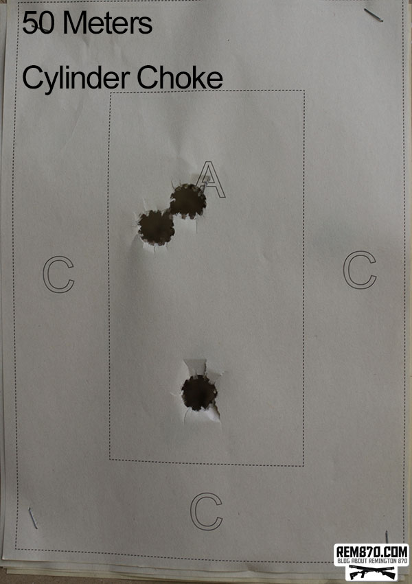 Shooting Slugs on 50 Meters with Cylinder Choke