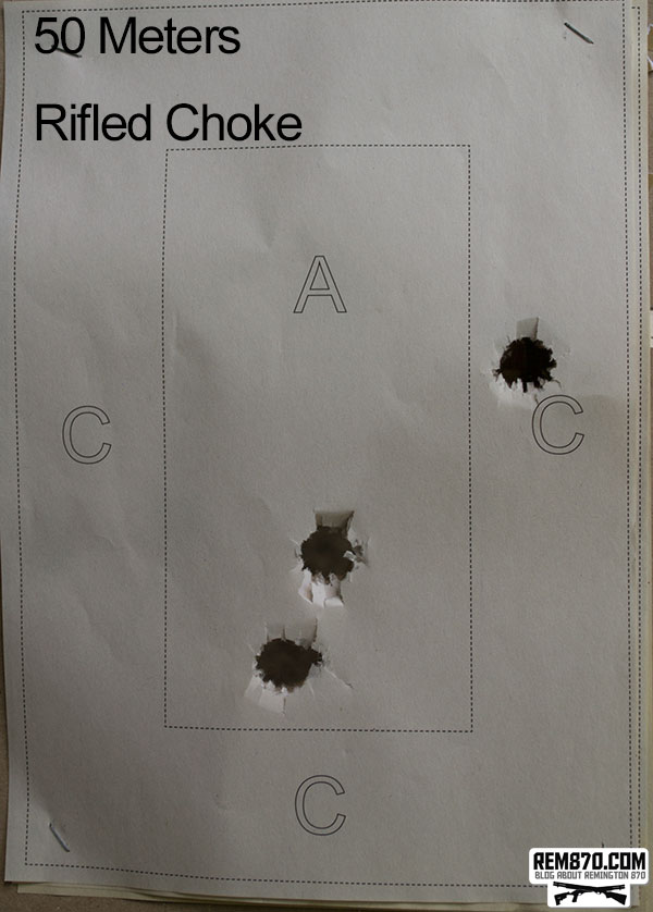 Shooting Slugs on 50 Meters with Rifled Choke