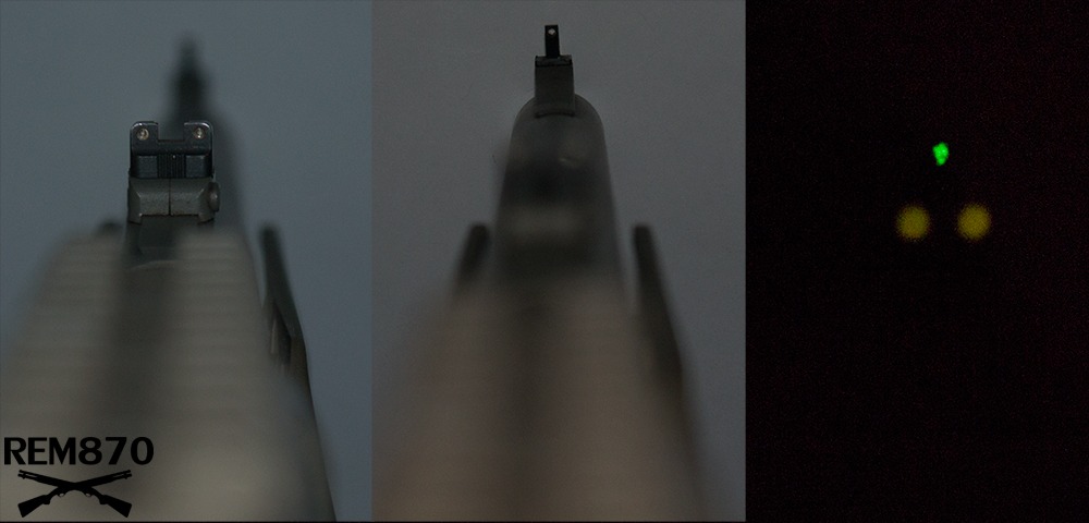 Tritium Night Sights on Remington 870 Shotgun