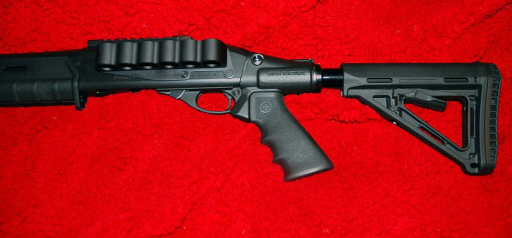 Remington 870 with Mesa Tactical Stock, Magpul forend and Inforce Flashlight
