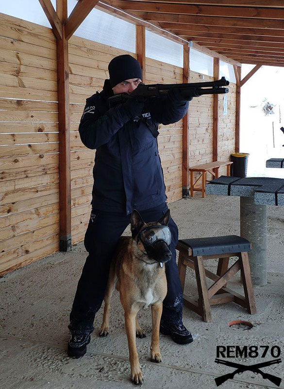 Remington 870 Police, Malinois Dog and Rex Specs glasses