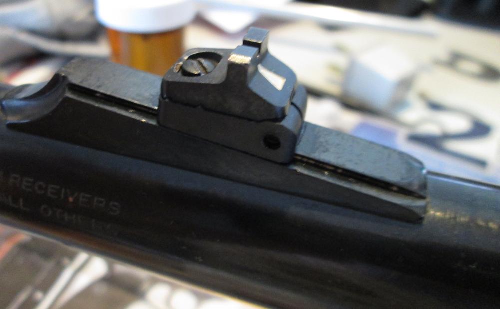 standard Wingmaster rear rifle sight assembly