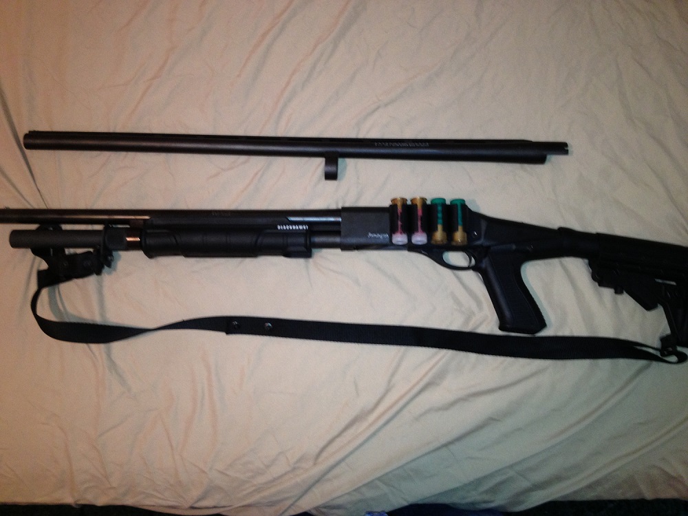 The 870 express i built for home defense (traded for a Springfield XD)