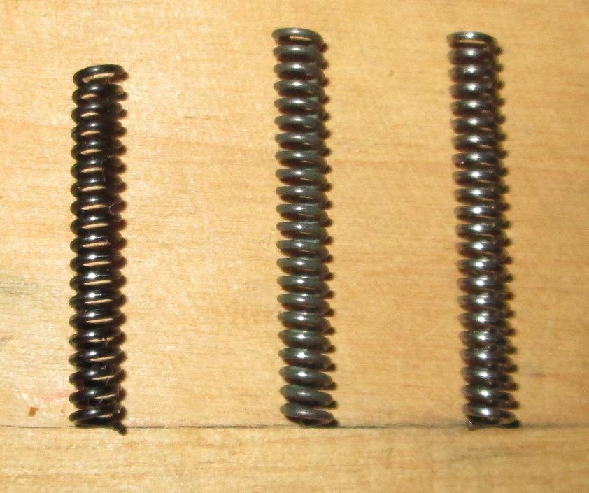 From left to right: 1100 Carrier Latch Spring, Marine Magnum CDFS, standard CFDS.