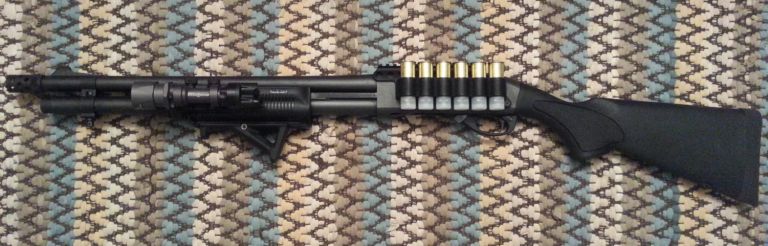 Added Mesa Tactical SureShell saddle mount, Magpul AFG2, Mako forend, and SureFire M951