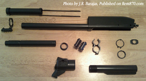 Remington 870 Parts after Duracoat