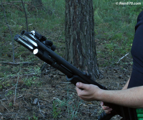 Remington 870 with Tactical Flashlight on CDM Gear Clamp