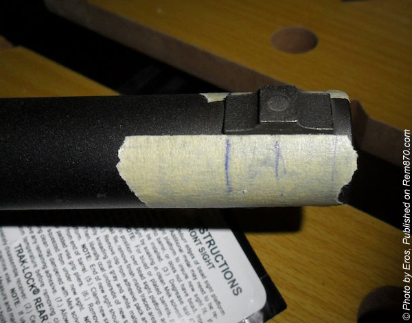 Front Sight Drilling Preparation (bead removed) Front Sight Drilling Preparation (bead removed)