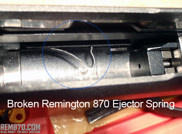 Broken Remington 870 Ejector Spring