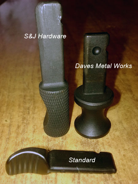 Charging Handles: Standard, S&J Hardware, Daves Metal Works
