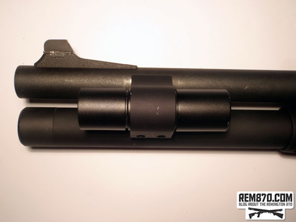 FAB Defense Speedlight Flashlight on CDM Gear Clamp on Remington870