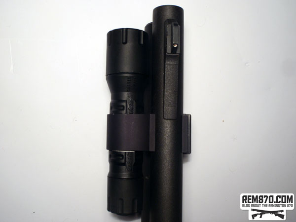 Streamlight Polytac Flashlight on CDM Gear Clamp on Remington870