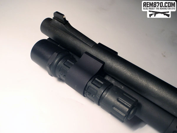 Surefire G2L Flashlight on CDM Clamp on Remington 870