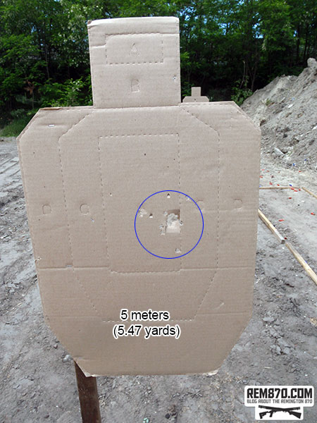 Shotgun Buckshot Pattern - 5 Meters