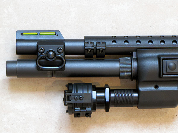 Remington 870 Extension, Sight and Magazine Clamp with Sling Swivel Remington 870 Extension, Sight and Magazine Clamp with Sling Swivel