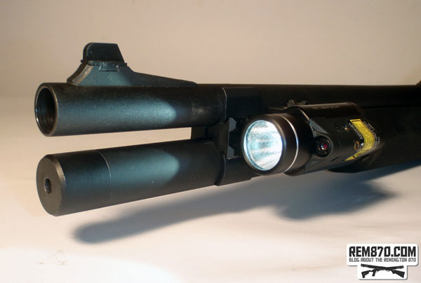 Streamlight TLR-2 Flashlight on Remington 870 Shotgun