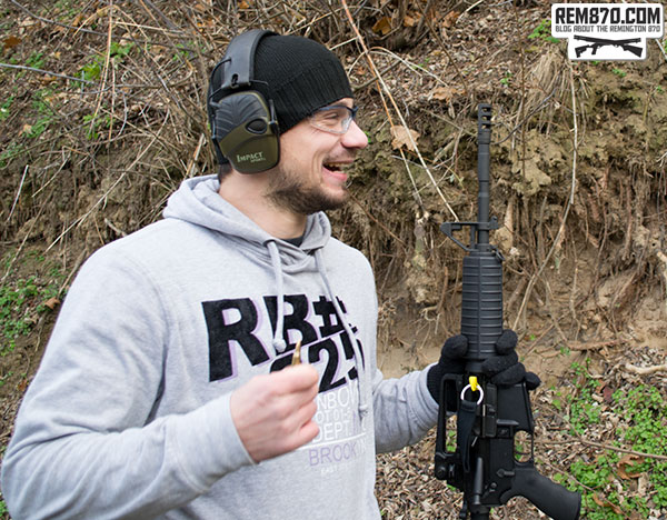 Shooter with AR-15 Rifle