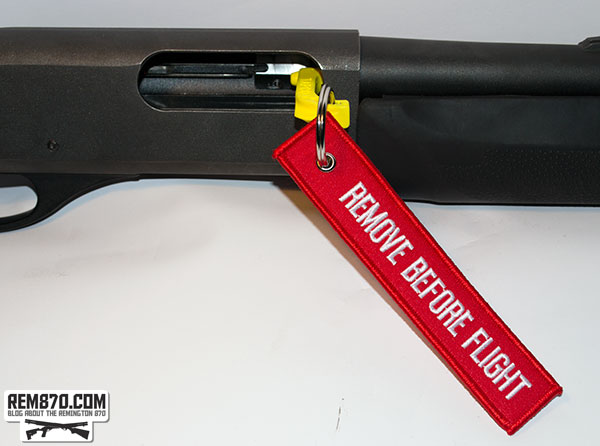 Remove Before Flight Shotgun Chamber Safety Flag