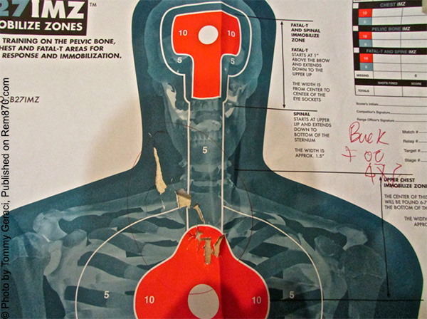 Buck and Slug Shotgun Round Pattern