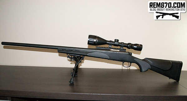 Remington 700 with Picatinny Rail from S&J Hardware, Bushnell Scope and Harris Bipod