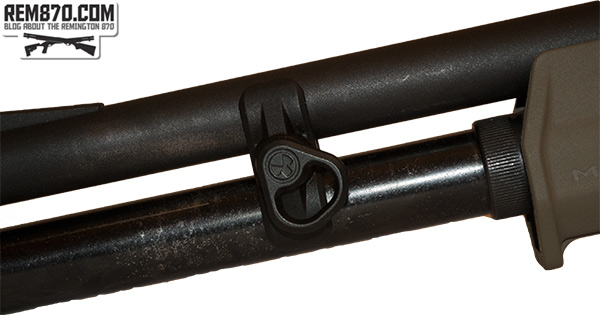 Magpul Forward Sling Mount on Remington 870 Shotgun Magpul Forward Sling Mount on Remington 870 Shotgun