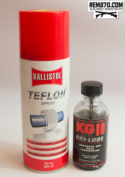 Dry Lubricants for Firearms: Ballistol Teflon and KG10 Dri Lube