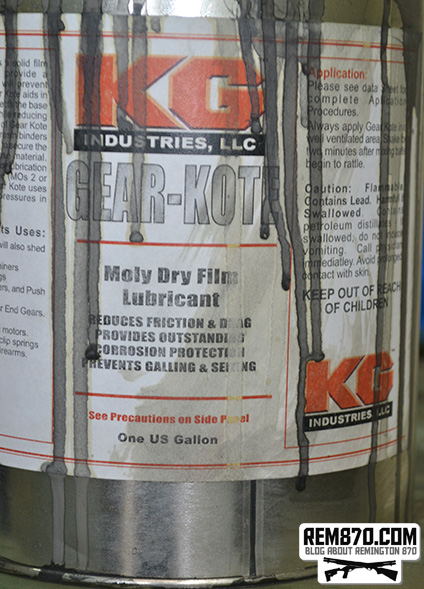 Paint moving parts with KG Gear Kote Paint moving parts with KG Gear Kote