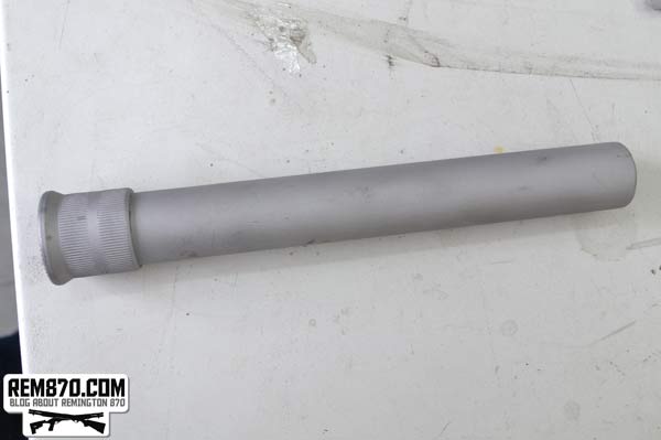 Remington 870 Magazine Extension after Sandblasting Remington 870 Magazine Extension after Sandblasting