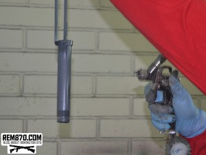 Painting forend assembly with KG Gear Kote