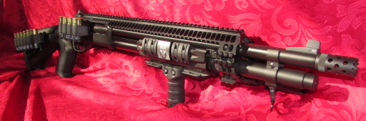 Remington870 Mesa Tactical Urbino Stock, ATI Halo Heatshield, Extension, Grip