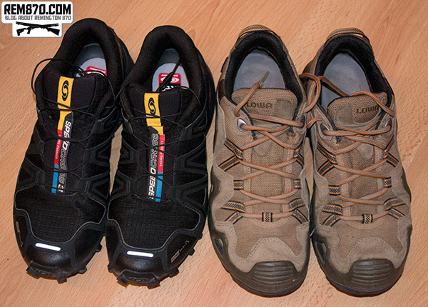 Lowa Zephyr GTX Low and Salomon Speedcross 3