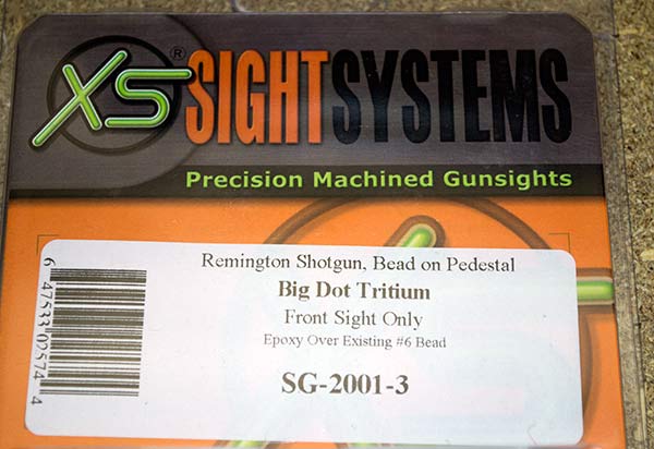 XS Remington 870 Pedestal Big Dot Tritium Sight Package