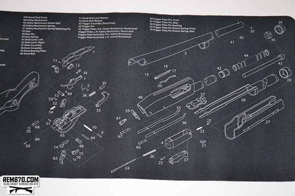 TekMat Gun Cleaning Mat with Remington 870 Imprint