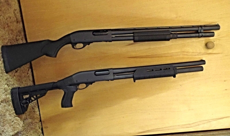 Remington 870 with Shoulder (traditional stock) and Pistol Grip Stock