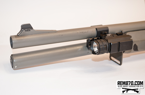 Nebo 6109 iProTec RM190 Firearm Flashlight on Remington 870