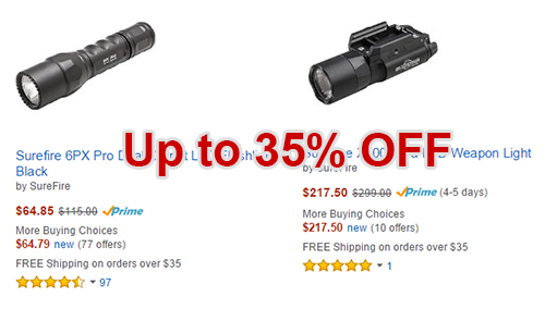 Save up to 35% on Select Surefire Flashlights