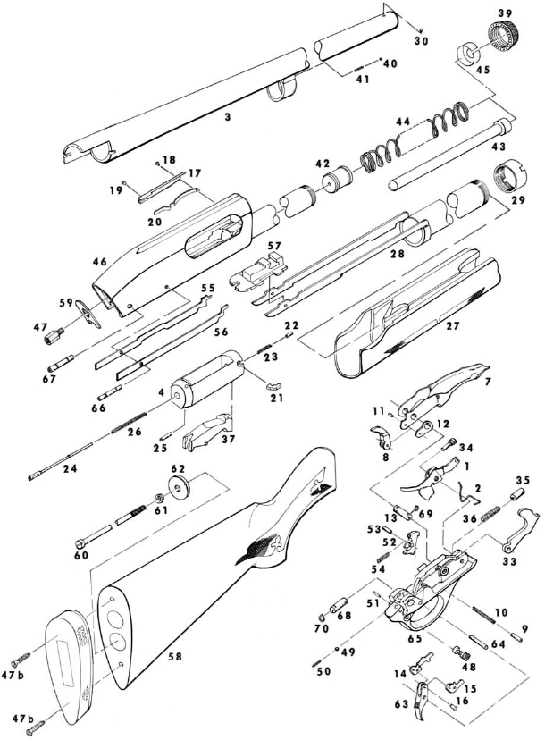 Remington 870 Parts List and Schematics