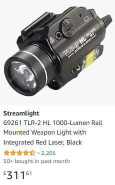 Streamlight TLR-2 on Amazon