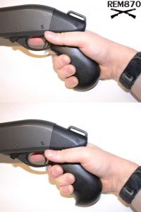 Gripping TacStar Grip, Pinky Above, in Groove