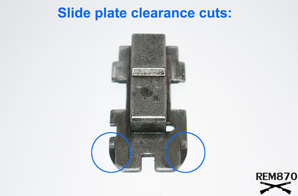 Remington 870 Flexitab Slide Plate Clearance Cuts